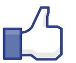 Thumbs up icon with blue outline.